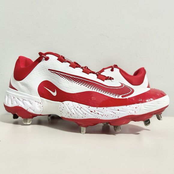 Nike Alpha Huarache Elite 4 Low “White Red” Men’s Size 11.5 Baseball Cleats - Picture 1 of 8